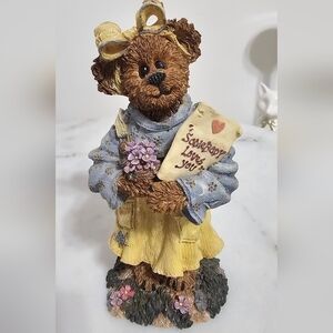 Boyds Bears Yellow and Blue 'Somebody Loves You' Bear Figurine